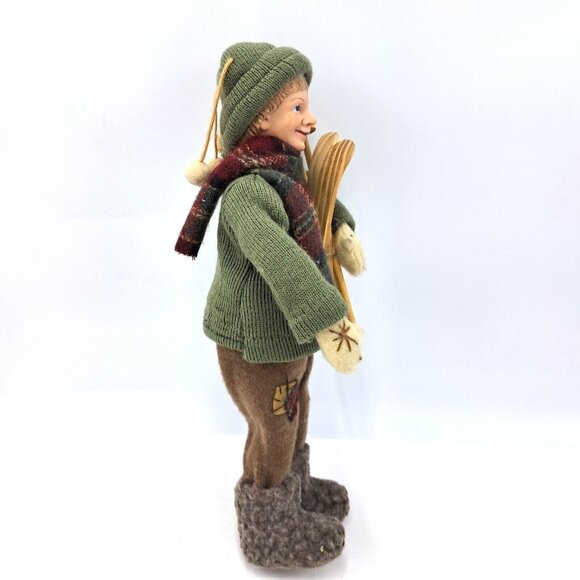 Handcrafted Male Skier-Quality Materials-Wooden Skis-14 Inches-European Made - Picture 7 of 10